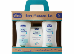 Chicco Sada Baby Moments: pěna do koupele 200ml + šampon 200ml + toaletní voda 100ml