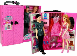 Lean Sport Sada panenek pro chlapce a dívku, šatní skříň, oblečení v kufru