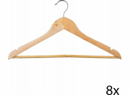 5five Dřevěná ramínka na kabáty a oblečení, 8 kusů, ZELLER