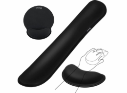 Strado Sada ergonomických gelových podložek - 3 kusy (černé)