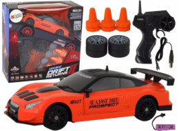 LeanToys Dálkově ovládané sportovní auto R/C 1:24 oranžová s vyměnitelnými koly