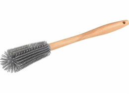 Wenko kartáč na lahve 30 cm dřevo/přírodní silikon/šedá