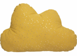 ATMOSPHERA Dekorační polštář ve tvaru mraku, žlutý, bavlna, 28 x 45 cm