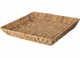 Home Styling Collection Kolekce pro domácí styling BRAID čtvercový košík upletený z vodního hyacintu, 34 x 34 cm