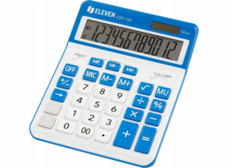 Eleven Kalkulačka ELEVEN Bílá stolní kalkulačka CDC120WHNV s bílými a modrými klávesami a modrým rámečkem kolem displeje