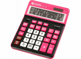 Eleven Kalkulačka ELEVEN Černá kancelářská kalkulačka CDC120BKRD s bílými a růžovými klávesami a růžovým rámečkem kolem displeje