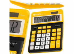 Eleven Kalkulačka ELEVEN Černá kancelářská kalkulačka CDC120BKOR s bílými a oranžovými klávesami a oranžovým rámečkem kolem displeje