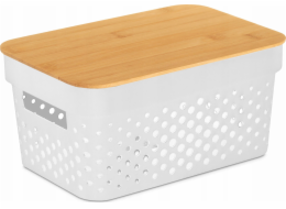 Kinvara Plastová nádoba s bambusovým víkem, 26 x 17,5 x 12,5 cm