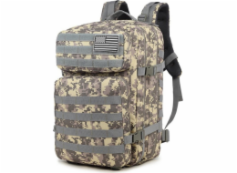 LeanToys Vojenský batoh taktický, šedý, 40-60 l