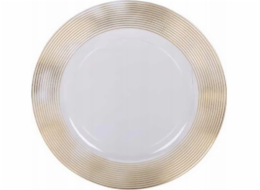 Home Styling Collection Kolekce pro domácí styling Průhledný podstavec se zlatým dekorem, O 33 cm