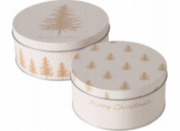 Boltze Home Sada dvou plechovek PLATINA, 14-16 cm