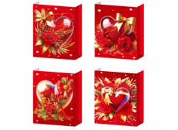 Dárková taška S - Srdce s mašlí