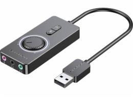 Vention Externí zvuková karta USB 2.0 CDRBF 1m (černá)