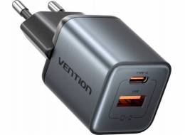Vention 30W - nabíječka s technologií GaN, 1x USB-A 1x USB-C (černá)