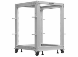 Lanberg Otevřený rack 19 palců 15U 600x600-1100 nastavitelný šedý