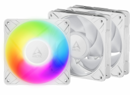 ARCTIC P12 Pro A-RGB (bílá) 3-Pack - 120mm A-RGB PWM ventilátor s rozdělovačem kabelů