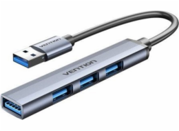 Vention CKOHB rozbočovač rozhraní USB 3.2 Gen 1 (3.1 Gen 1) Type-A 5000 Mbit/s Šedá