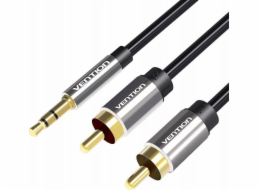 Vention BCFBH audio kabel 2 m 3.5mm TRRS 2 x RCA Černá
