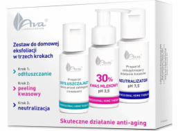 Ava AVA 3KROKOVÁ SADA PRO DOMÁCÍ EXFOLIACI s 30% kyselinou mléčnou