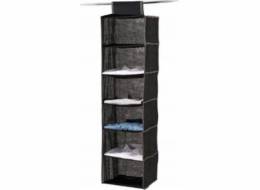 5five Látkový organizér do šatní skříně, závěsný, 6 přihrádek