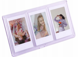 LoveInstant Stojan na 3 fotografie pro fotoaparáty/tiskárny Zink/Fuji Instax Mini - fialový