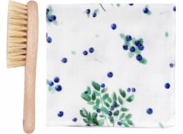 LullaLove kartáč na kolébku s žínkou Lullalove bobule