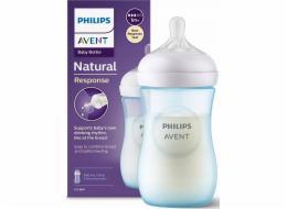 Avent SCY903/21-responzivní lahev přírodní 260ml modrá