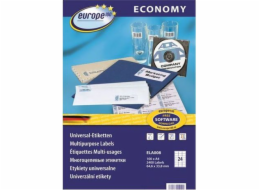 Staples Sponky AVERY Univerzální etikety ECONOMY 64,6x33,8 mm, bílé, 100 listů