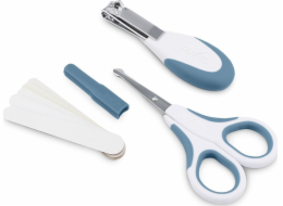Nuvita Nuvita, Sada kosmetických nehtů: nůžky, kleště a 5 pilníků, pudrově modrá