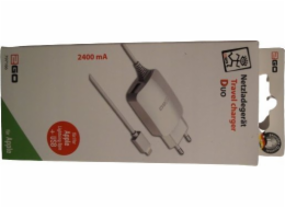 2GO Nabíječka 2GO Ladegerät 12W Lightning + 1x USB, kabel 1,4 m, bílá