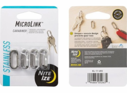NiteIze NiteIze MicroLink ocelová stříbrná karabina 4 ks