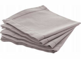 Atmosphera Bavlněné ubrousky CHAMBRAY - šedé, 4 ks, 40 x 40 cm