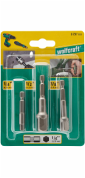Wolfcraft 3-dílná sada adaptérů pro nástrčkové klíče 8797000