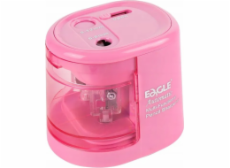 Eagle Ořezávátko na tužky EG-5161USB s bateriemi, 2 otvory, růžové