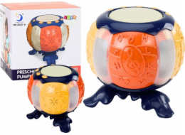 LeanToys Vzdělávací Dýňová Interaktivní Hudební Světla Zní Oranžově