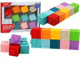 LeanToys vzdělávací puzzle pro batolata, bloky, tvary, čísla