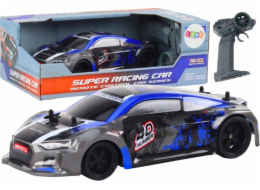 LeanToys auto na dálkové ovládání RC 1:18 gumová kola Drift modrá