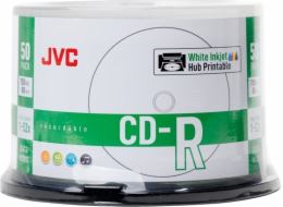 JVC JVC CD-R 700MB 52X INKOUSTOVÁ BÍLÁ POTISKOVATELNÁ TORTA*50 701715JCK0021