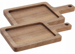 Excellent Houseware Prkénko na krájení z akáciového dřeva 2 kusy