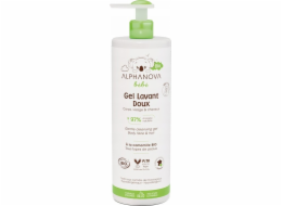 Alphanova Bebe Alphanova Bebe Bio, Jemný čisticí gel pro miminka 2 v 1, 400 ml