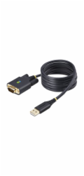 StarTech 1P6FFC-USB-SERIAL paralelní kabel černý 2m USB Type-A DB-9