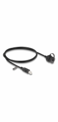 Delock Kabelový konektor ze zástrčky USB 2.0 Typ-B na zásuvku USB 2.0 Typ-B k instalaci s bajonetem ochrannou krytkou