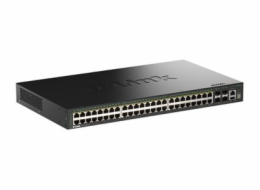 D-Link SmartPro DGS-1530-52P - Prepínac - inteligentní - 48 x 10/100/1000 (PoE+) + 4 x 10 Gigabit SFP+ - desktop, Lze montovat do rozvadece - PoE+ (370 W)