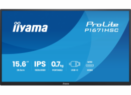 iiyama ProLite/P1671HSC-B1/15,6"/IPS/FHD/60Hz/3ms/Černá/3R