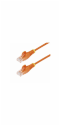 Startech 1.5m Orange Slim CAT6 Ethernet Cable, Snagless, 28AWG, LSZH - Patch kabel - RJ-45 (M) do RJ-45 (M) - 1.5 m - 3.6 mm - UTP - CAT 5/5e/6 - IEEE 802.3bt - neobsahuje halogen, provedení bez hrbol