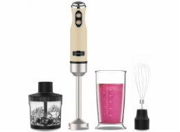 Cecotec Stabmixer Power RetroYellow 1200MAX Cream&Crush (gelb, 1.200 Watt, mit Zerkleinerer und Schneebesen)