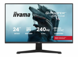 iiyama G-MASTER Red Eagle G2471HS-B1 - LED monitor - hraní her - 24" - 1920 x 1080 Full HD (1080p) @ 240 Hz - Fast IPS - 350 cd/m? - 1000:1 - 0.3 ms - HDMI, DisplayPort - reproduktory - cerná, matná