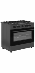 Ravanson Plynový a elektrický sporák KWGE-K90 Cheff Modern Black (černý)