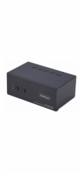Startech 2-Port Dual-Monitor DisplayPort en HDMI KVM Switch, 4K 60Hz - Prepínac KVM / audio / USB - 2 x KVM / zvuk / USB - 1 místní uživatel - desktop - kompatibilní s TAA