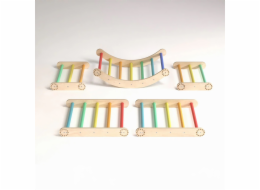 BusyKids Velká skládací lezecká sestava duhová